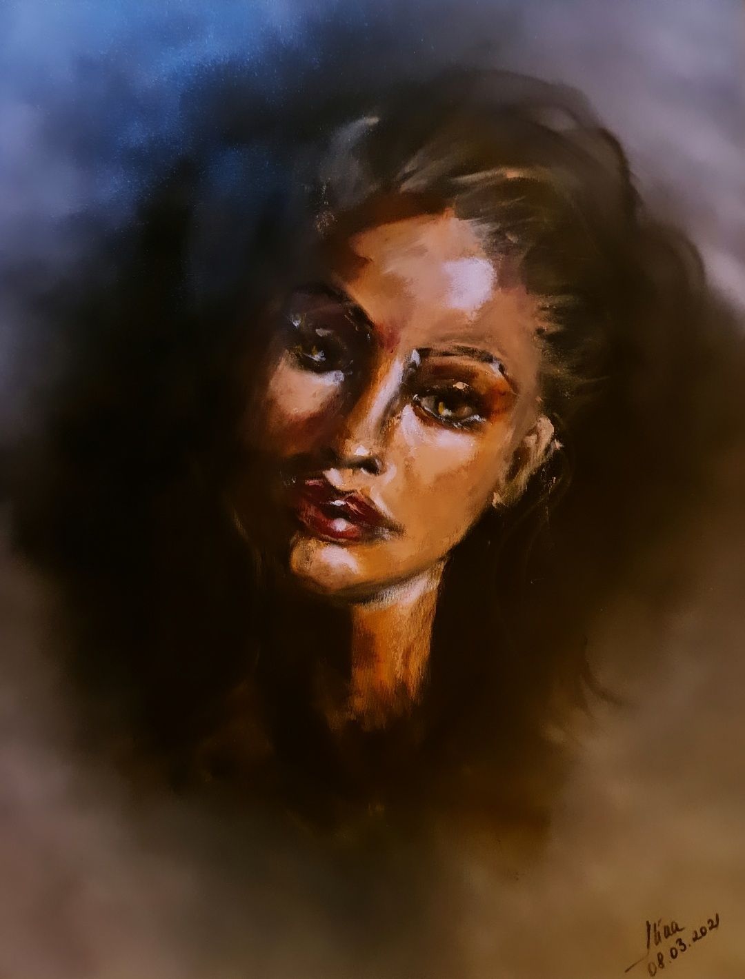 ArteDiAlina.com painting: Falling into the shadow